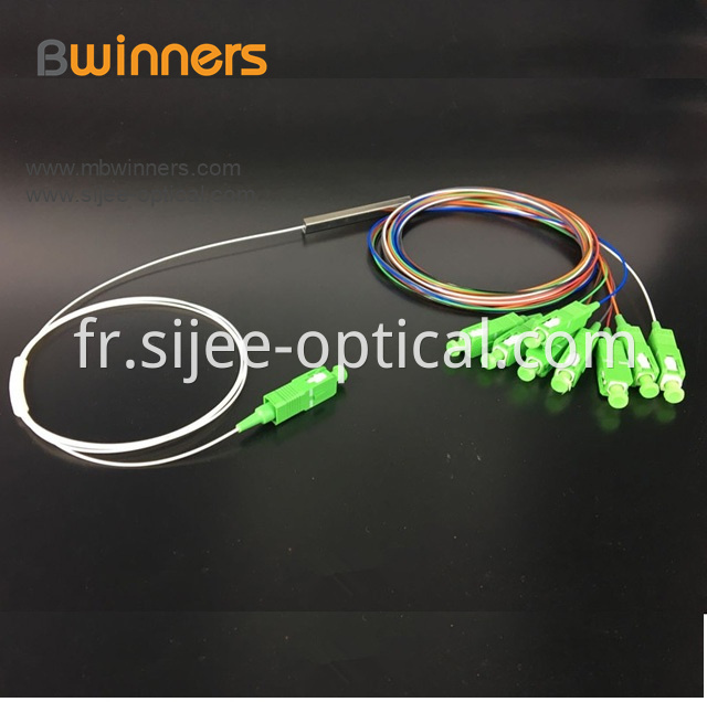 Steel Tube 1x8 Plc Splitter With Scapc Connector